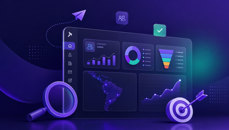 Blog 11 Dashboard de herramienta de prospección B2B para empresas en Latinoamérica