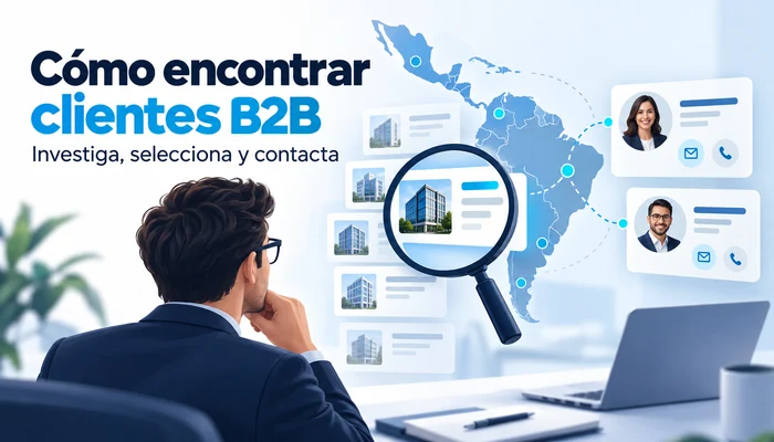 Un profesional investiga empresas de Latinoamérica y relaciona cuentas relevantes con posibles interlocutores.
