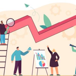 flecha de crecimiento y escalera